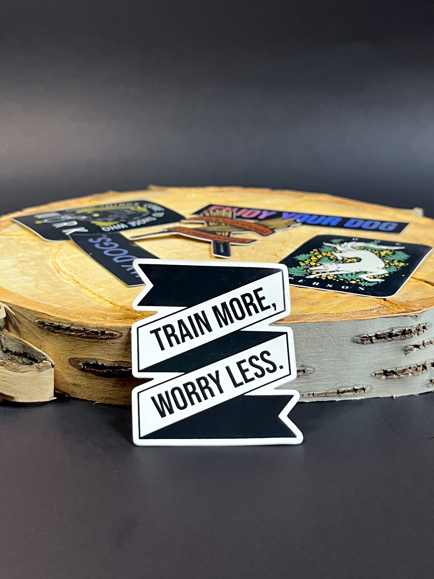 Train More Worry Less Sticker