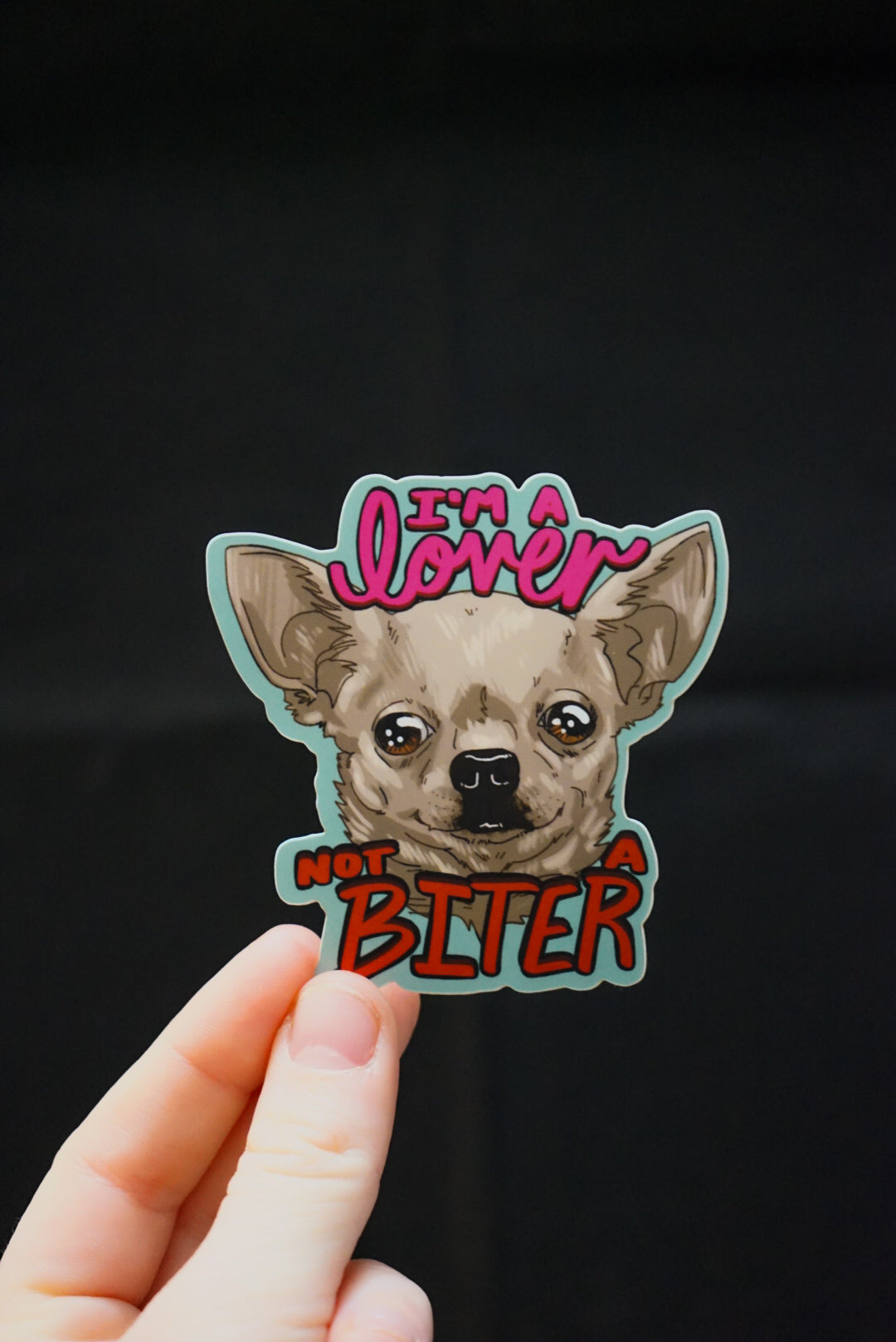 Lover>Biter Sticker